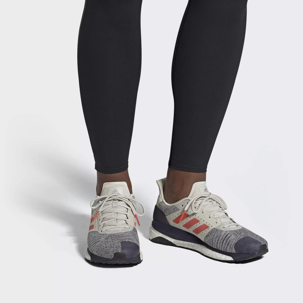 Adidas Solar Glide ST Tenis Para Correr Blancos Para Hombre (MX-71727)